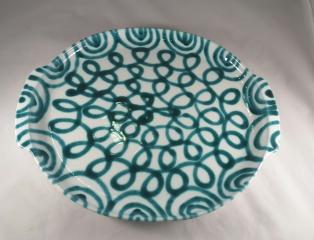 Gmundner Keramik-Platte/ Kuchen mit Griff 36 cm